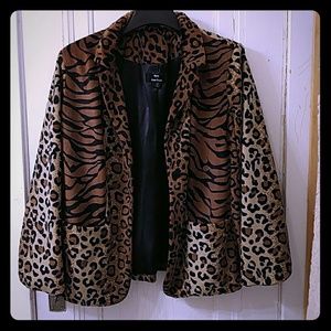 Dennis Basso leopard print blazer sz 2x